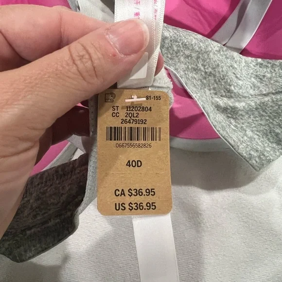 PINK VS Victoria Secret bra grey gray t-shirt wear everywhere lightly lined 40D - Picture 5 of 6